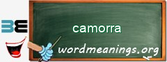 WordMeaning blackboard for camorra